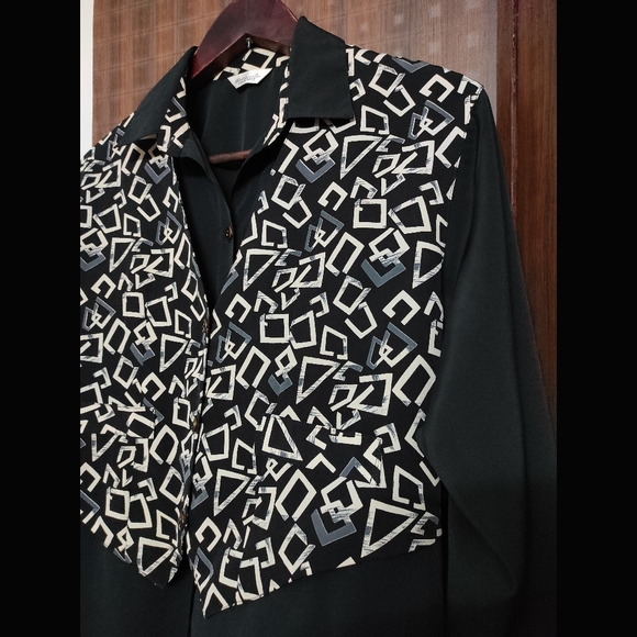 Double Layer Satin Shirt - Picture 2 of 8